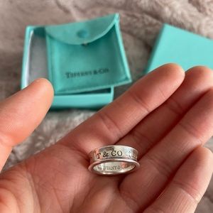 Tiffany and Co Sterling Silver Medium 1837 Ring